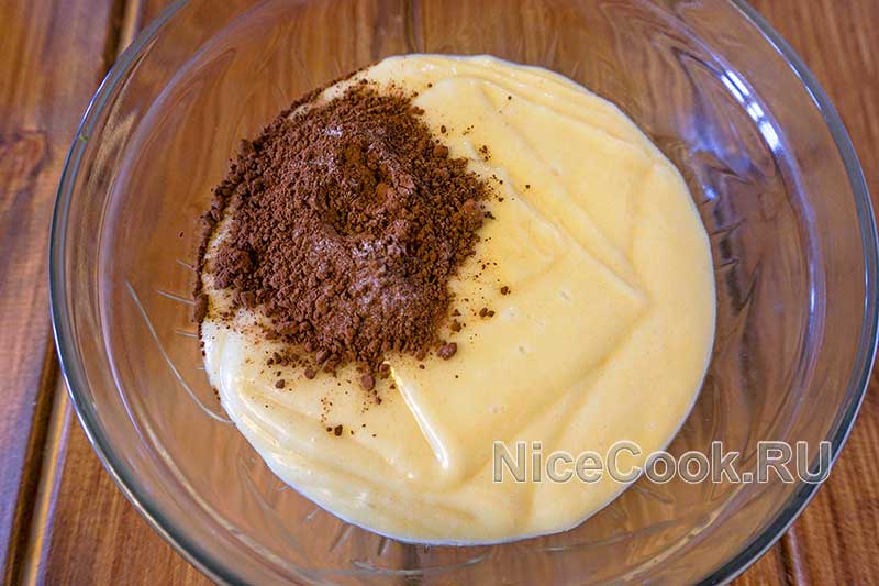 Домашний торт девичий - добавляем какао